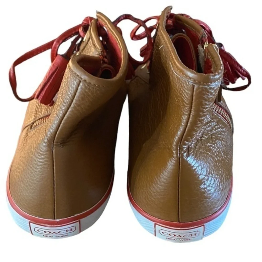 Coach Leather High Top Sneakers Size 10
